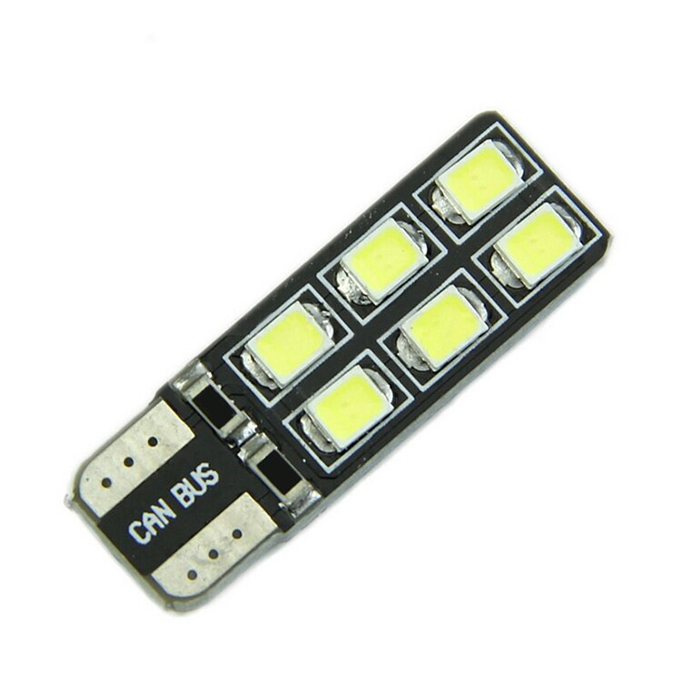 1pc 12 smd 2835 automaattinen auton led valo virheetön canbus 2w w5w 194 168 2825 2821 dc 12v 6w polttimot