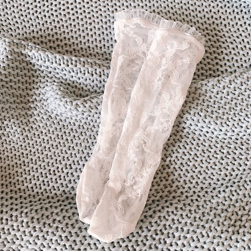 1-3Y Lace Flowers Baby Girls Socks Princess Summer Baby Lace Knee High Socks Girls Party Wedding Mesh Socks Soken Leg Warmer