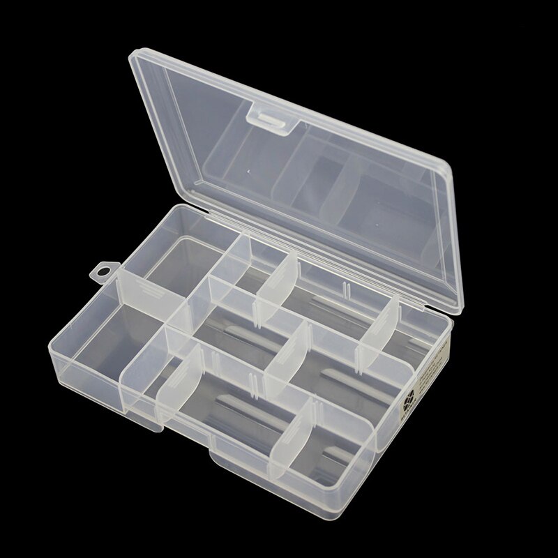 PP Storage Grid Category Box Sealed Bin Home Movable Insert Part Classify Battery Button Jewelry Tool Case