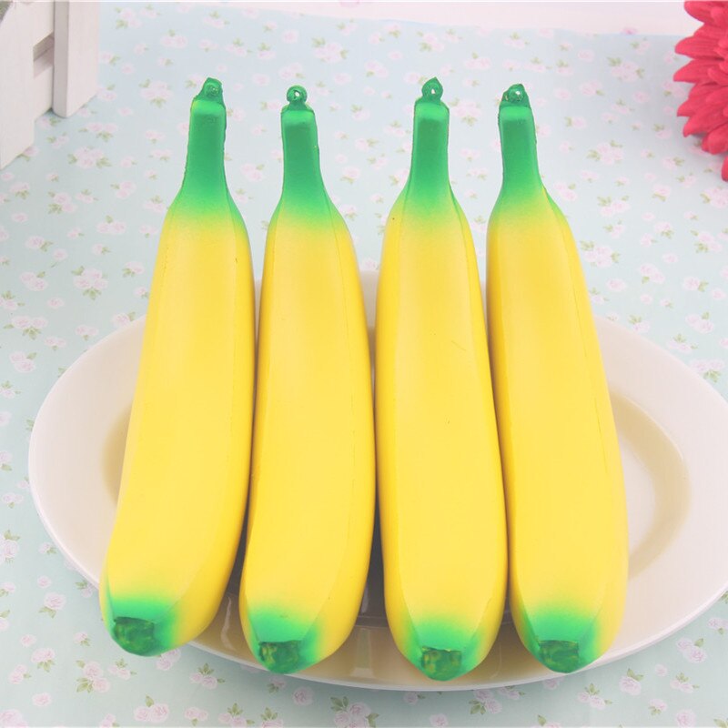 18CM Simulation Banana Langsam Rising Antistress Zappeln Prendent Spielzeug Für Kinder Garten Küche Dekoration