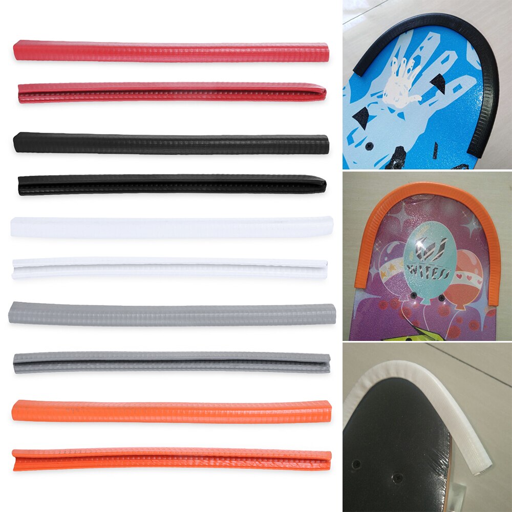 1 paar Skateboard Deck Wachen Schutz U Kanal Gummi und Stahl Stoßstangen stoßen Longboard Bord Absturz Gummi Streifen