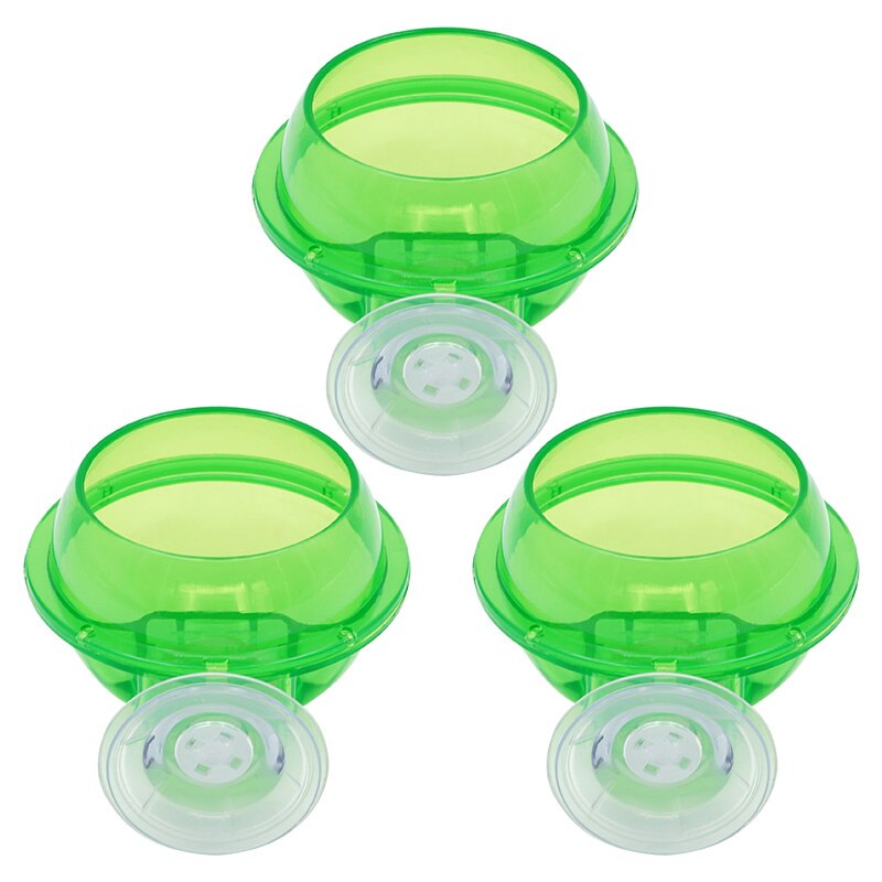 3 pces alimentador para animais de estimação répteis duráveis ventosa alimentador tigela para lagarto camaleão recipiente répteis anfíbios água alimentador de alimentos: Default Title