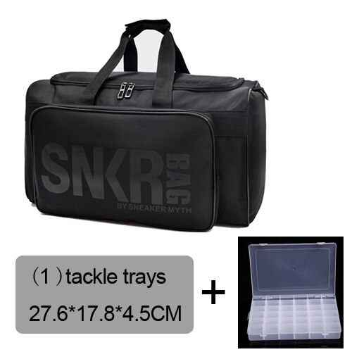 Bolsa para carretes de pesca grande impermeable, mochila para pescar resistente al agua, adecuada para guardar aparejos de pesca al aire libre, bolso de viaje de pesca deportiva tamaño XL: Bag 1 Tackle Trays