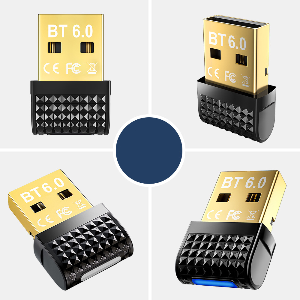 Adaptador Dongle USB Bluetooth 6,0 para altavoz de PC ratón inalámbrico teclado transmisor receptor de Audio de música