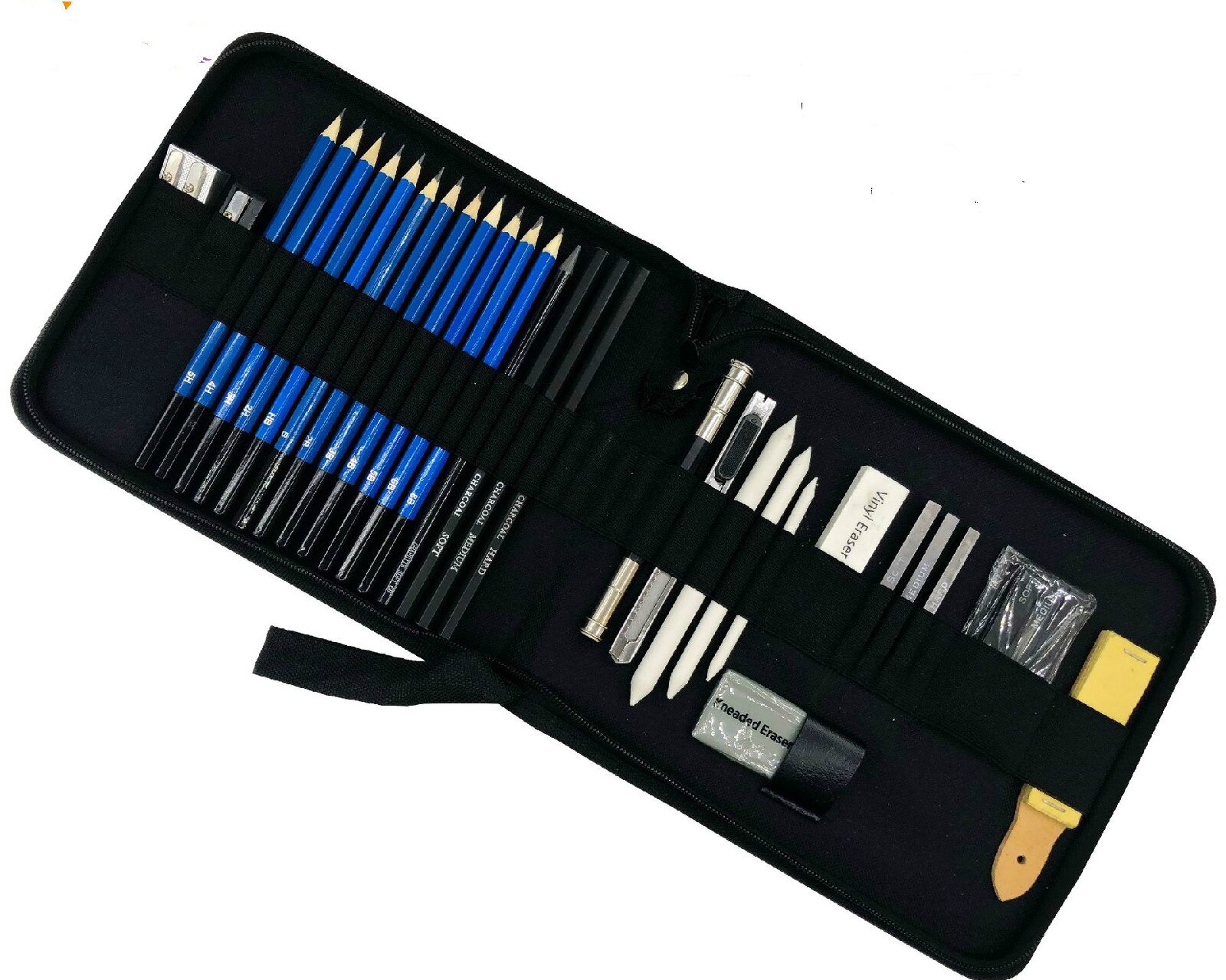 95PS Sketch Pencil Set Sketching Drawing Kit Wood Pencil Pencil Bags For Painter School Students Art Supplies