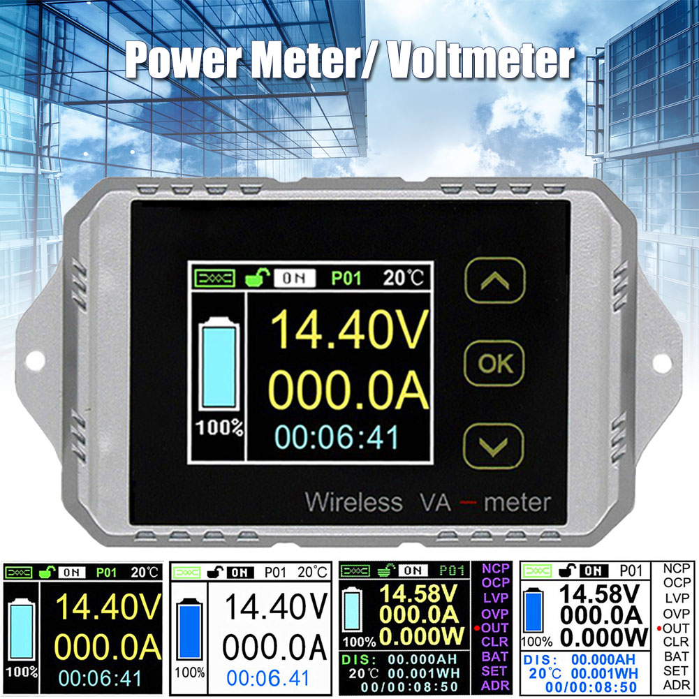 Wireless Bidirectional Current Voltage Meter Voltmeter Capacity Meter Coulomb Direct Current K888