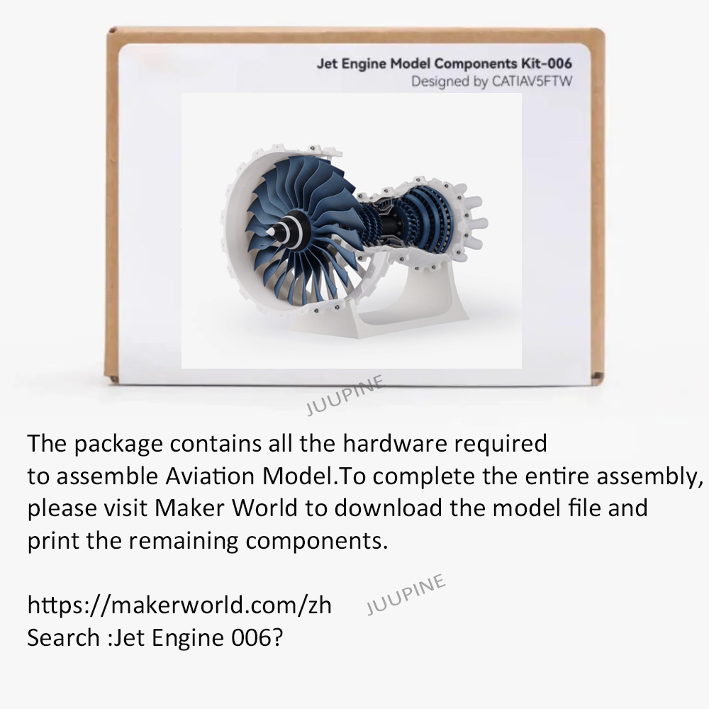 For Bambu Lab Jet Engine 006 Model Components Kit Hardware Bambulab Aircraft Engine Diy Model 3d Printer Parts: PURPLE