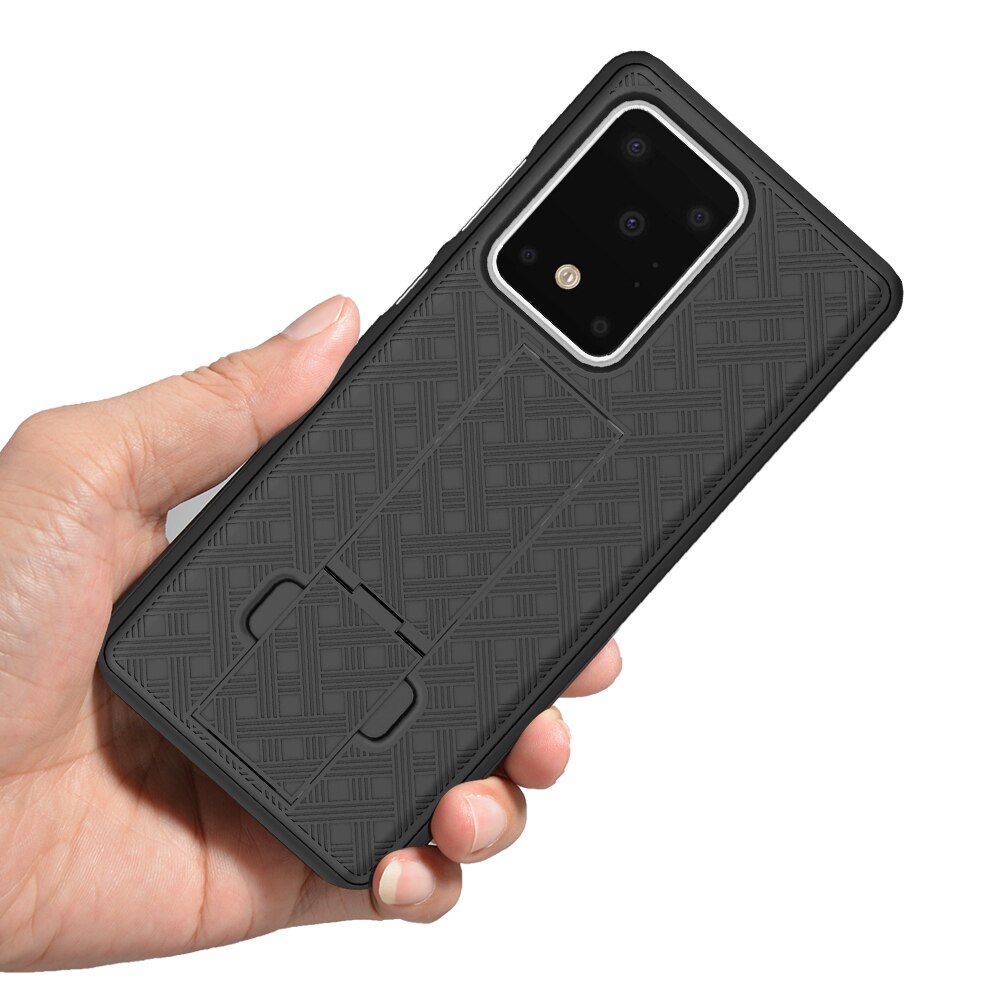 Tkany futerał hybrydowy 2 w 1 z twardą skorupą z zaczepem na pasek do samsung galaxy Note 20 Ultra S9 S10 S20 S21 PLUS