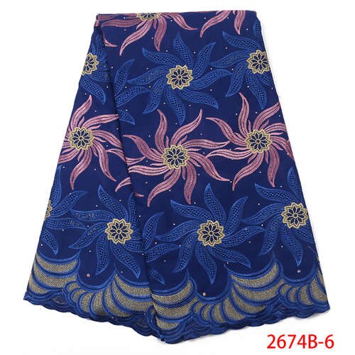 Tissu en dentelle de coton Voile suisse, tissu en dentelle africaine, Voile de suisse, tissu en dentelle africaine, , broderie nigériane avec pierres, pour femmes, collection: Picture 6