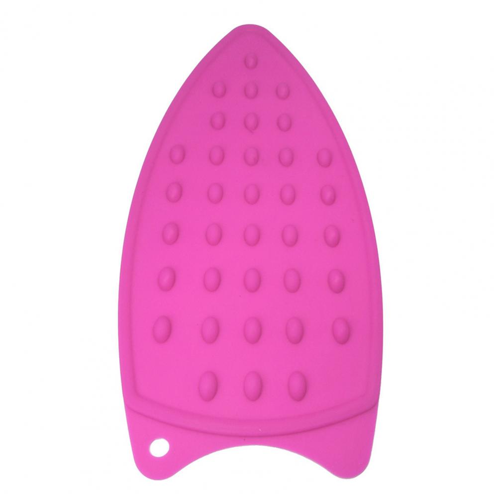 Multicolor Silicone Iron Rest Pads Mats Safe Surface Iron Coaster Stand Mat Holder Ironing Pad Insulation Boards: Rose Red