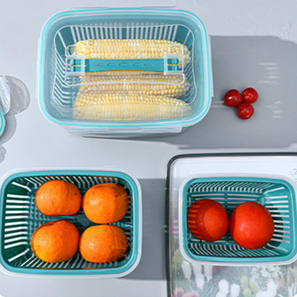 Pudełko robić lodówki zamrażarka lodówka Organizer świeże pojemniki na robić przechowywania owoców warzywne kosz spustowy Organizer robić kuchni spiżarni
