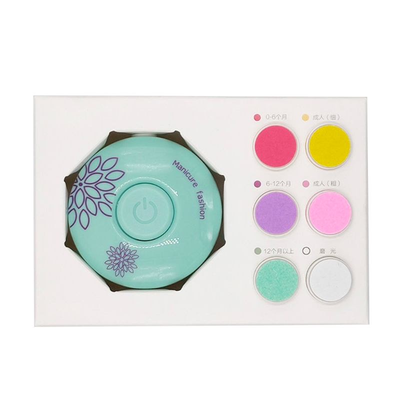 Baby Elektrische Nail Trimmer Kids Schaar Zuigeling Nail Care Safe Nagelknipper Cutter Voor Newbron Nail Polijstmachine Manicure: Green