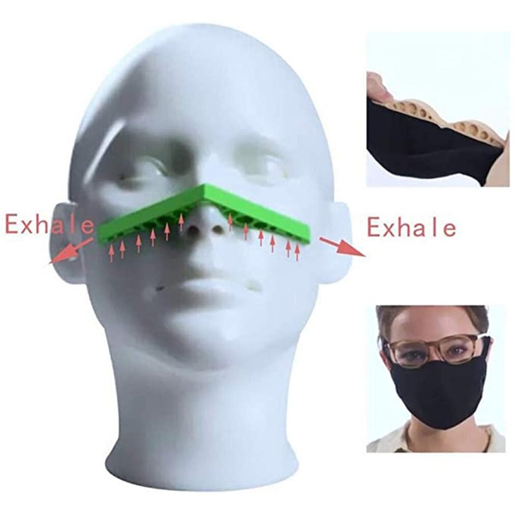 Pince-nez pour masque, Anti-buée, feuille, ajustement sans couture et aucune fuite d'air, lunettes en Silicone, dispositif Anti-buée