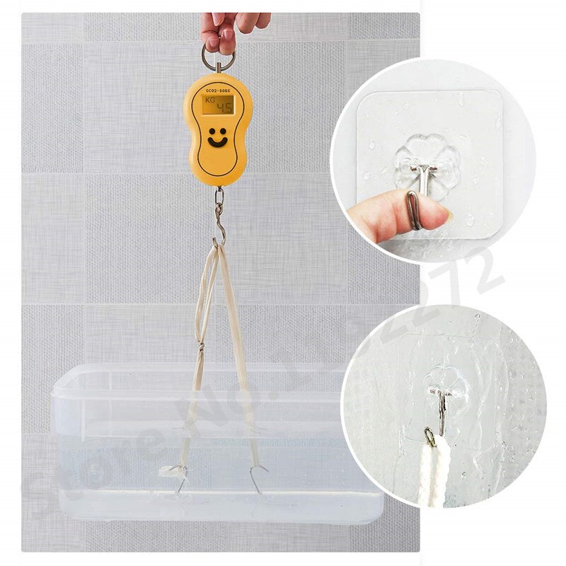 Ganchos adhesivos-12 paquetes de ganchos de pared resistentes gancho adhesivo sin costuras para puerta de pared de baño cocina y ganchos más transparentes