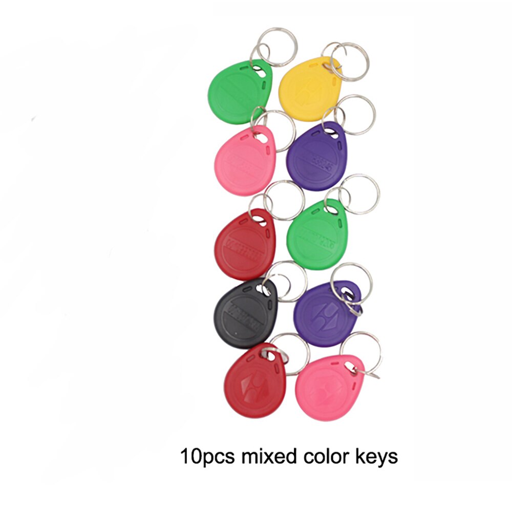 125khz RFID Card Backlight Touch Access Control keypad EM Card Reader Door Lock opener wiegand 26 output Proximity Card Reader: mix color 10pc key