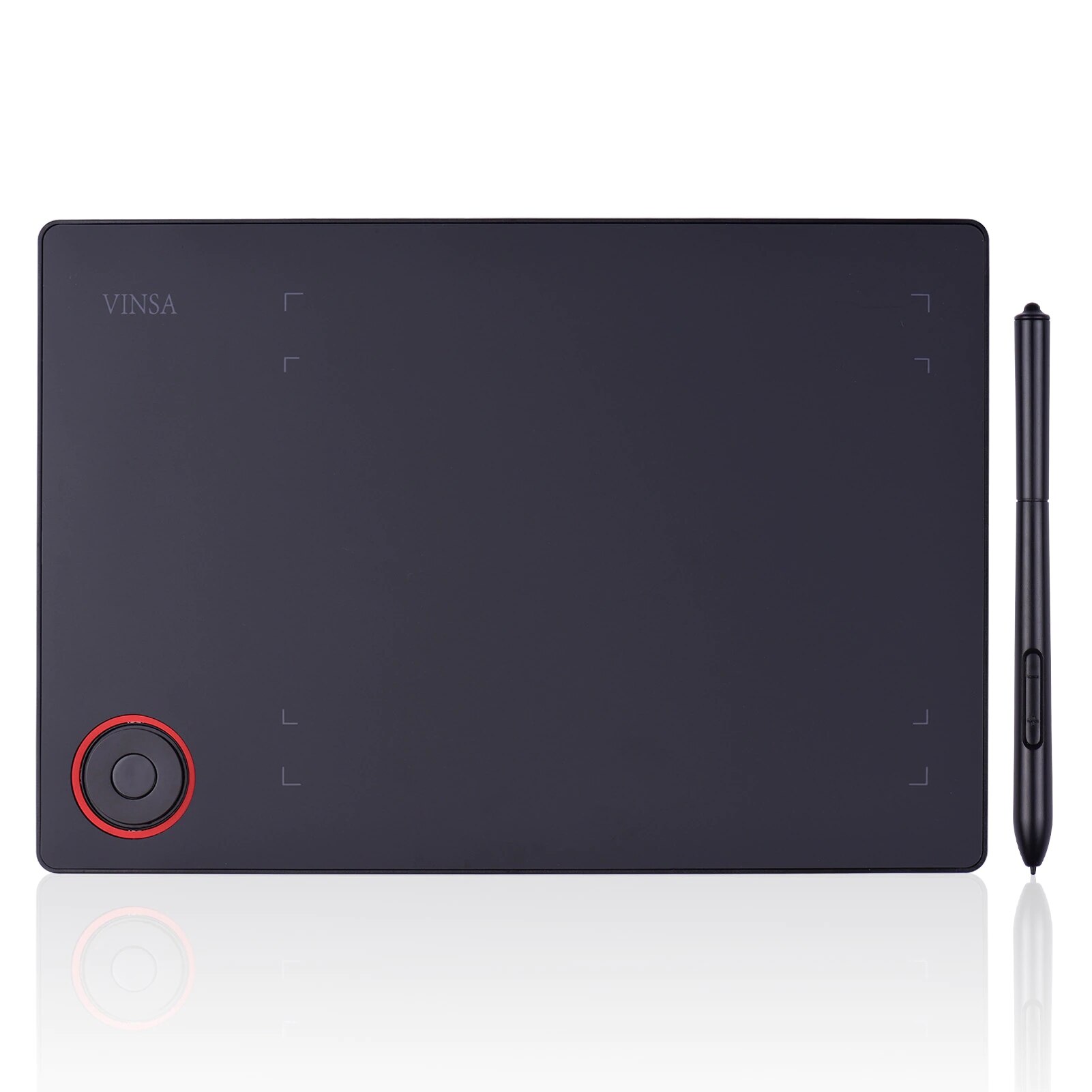 Graphic Drawing Tablet With Roller Key Large Active Area Digital Tablet Writing Board Knob 8192 Level Battery-Free Stylus For PC