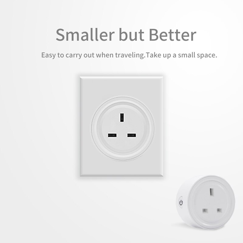 eWeLink WiFi Smart Socket UK Plug Mini Timer Schudle Alexa Google Home Compatible Smart House Home Automation
