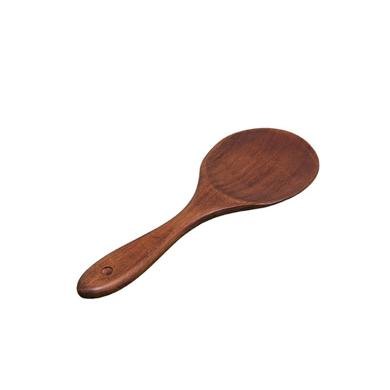 Home Rice Paddle Wood Rice Spoon Kitchen Spatula Non-stick Wooden Rices Serving Spoons Cooking Utensil Kitchen Accessories: Silver