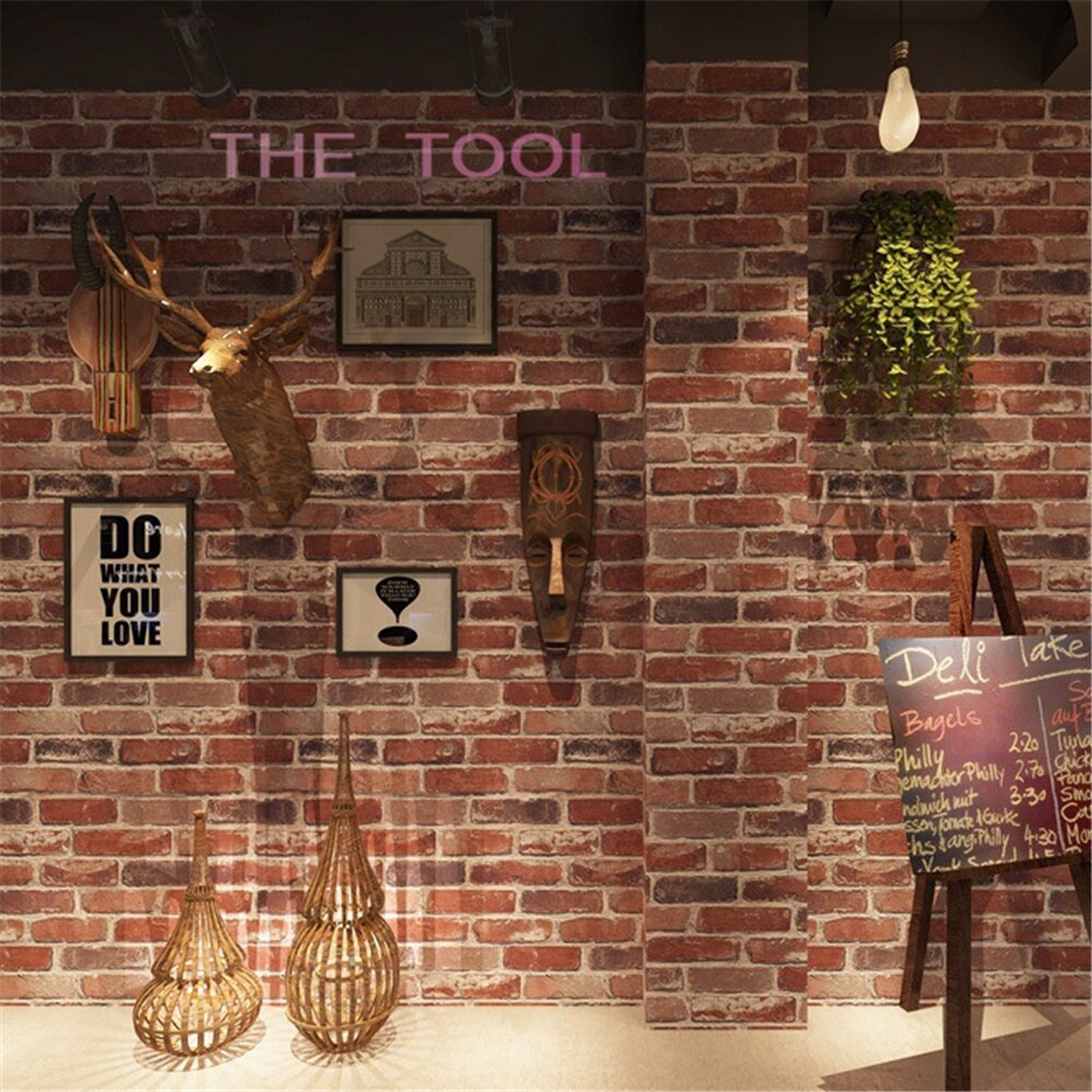 Moderne Steen Pvc Behang Baksteen Behang Roll Voor Woonkamer Tv Achtergrond Home Decor Muurstickers Pvc Decals