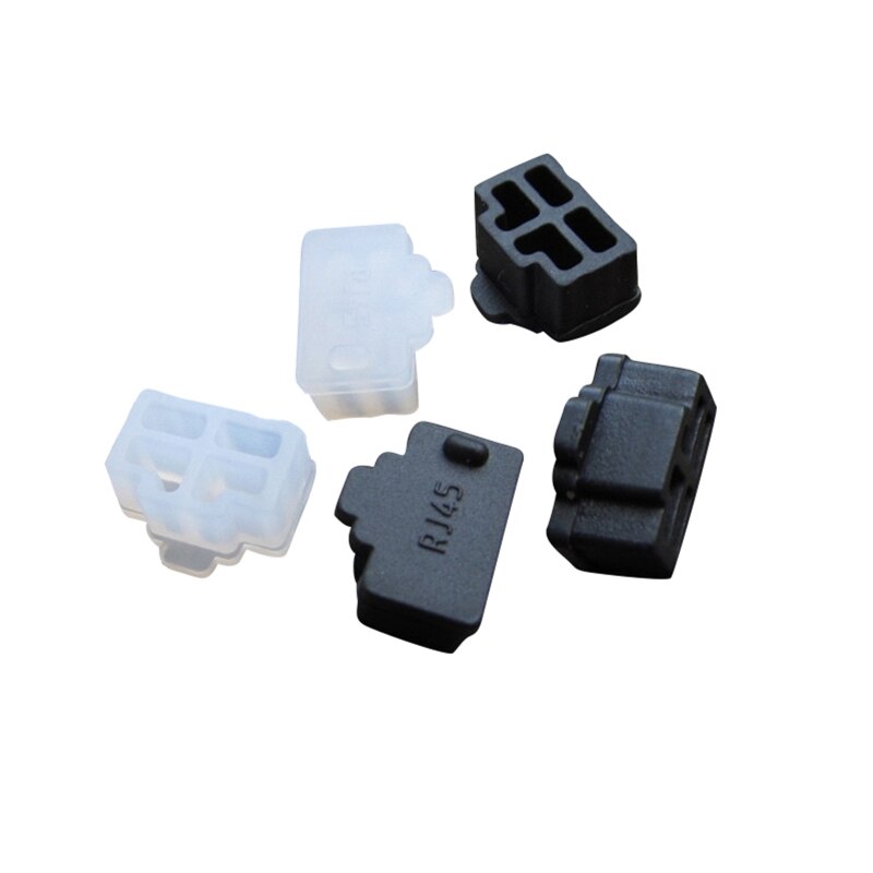 100Pcs Black Ethernet Hub Port RJ45 Anti Dust Cover Cap Protector Plug for RJ45 Female Jack