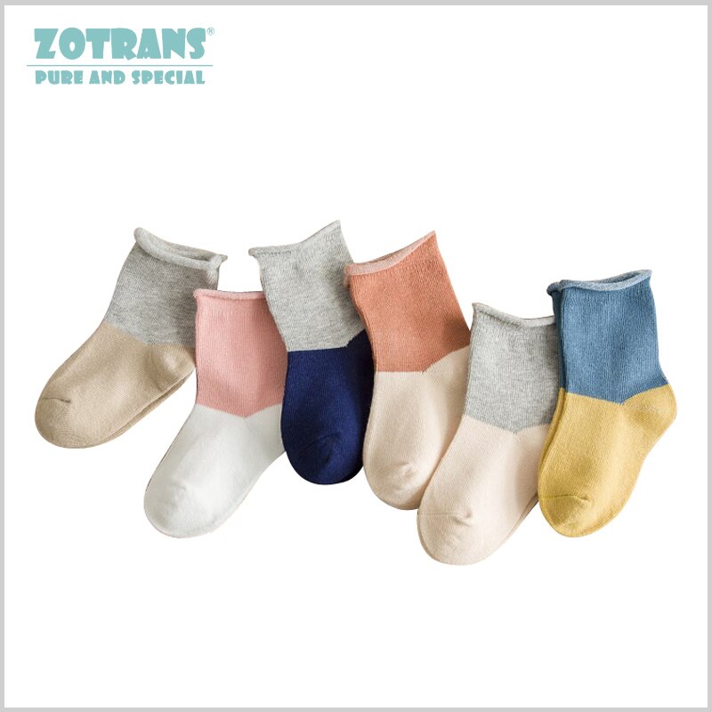 3 Pair/lot Baby Boy Socks Newborns Candy Simple Cotton Autumn Winter Solid Socks Infant Toddle Girls Socks Kids Floor Socks