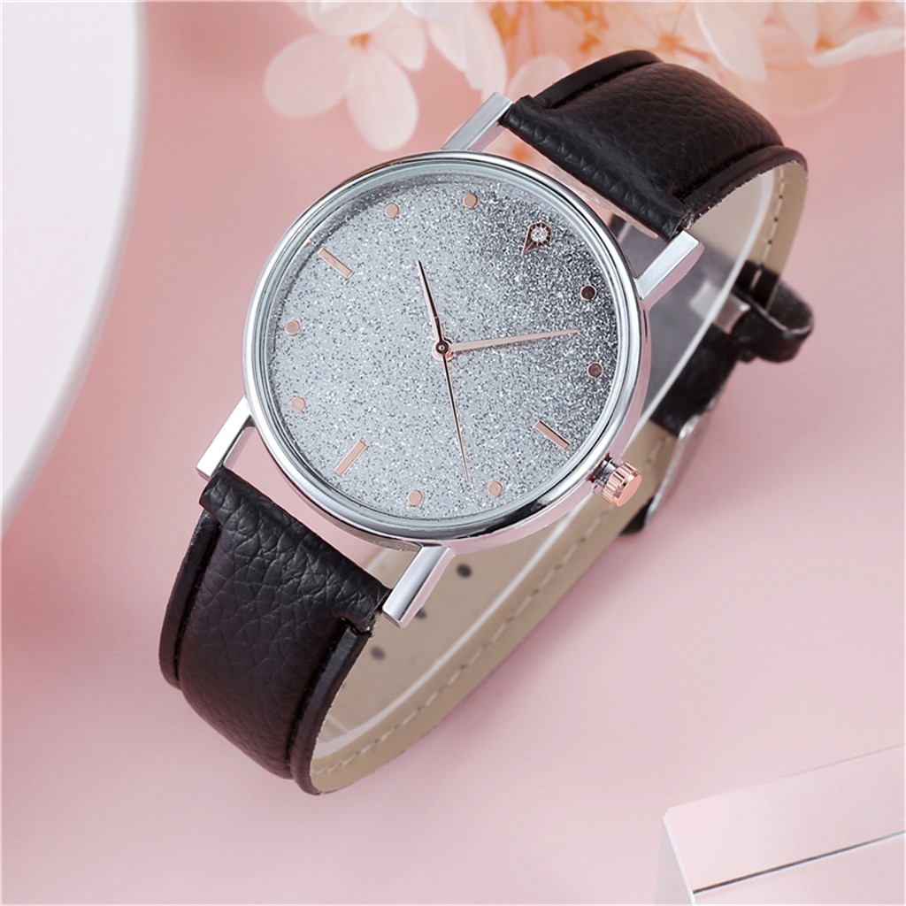 Leren stap horloge voor vrouwen luxe dameshorloge quartz horloge armband horloges klok