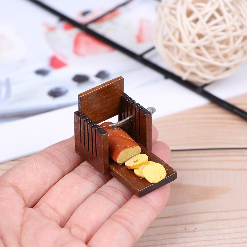 mini Carino Pannello Affettatrice Modello Affettatrice Alimento Della Cucina Accessori per la Casa Colazione Carft Chidren Regali 1:12 Casa di Bambola in Miniatura