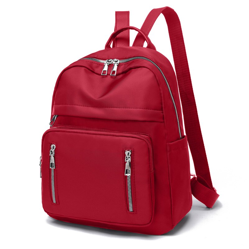 Mochila negra Oxford para mujer, mochila escolar rosa para niña, mochila de viaje de , bolsos: Red