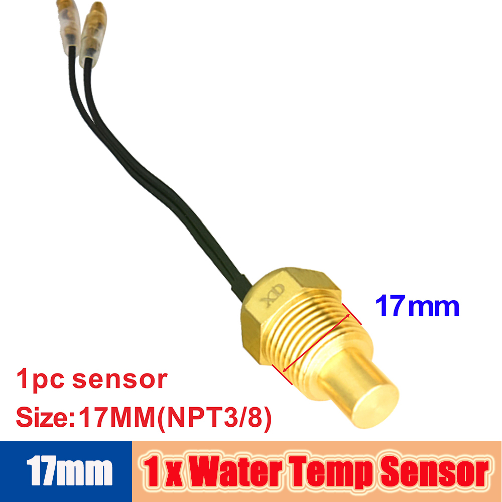 Medidor de temperatura automático con Sensor 1/8 NPT 52mm LED Digital indicador de temperatura de aceite/agua PSI prensa de aceite medidor negro apto para coche de gasolina: Castaño