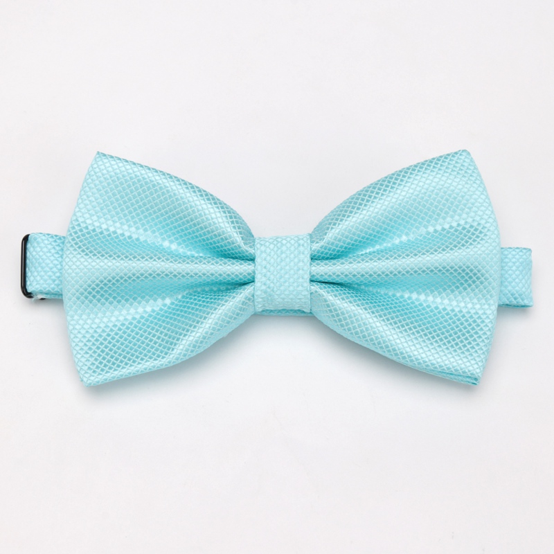 Pajarita de boda de mariposa de Color sólido para hombres, corbata para niños y niñas, accesorios de lazo de caramelo, cuadros Multicolor, pajarita de cuello ajustable: Azul cielo