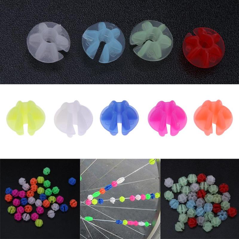 1 torba świetlny koło rowerowe szprychy koraliki plastikowe kolorowe rurki dekoracje MTB robić roweru szosowego i górskiego szprychy części rowerowe