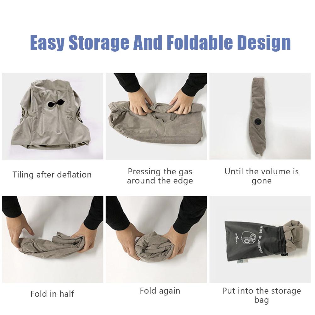 Reis vliegtuig opblaasbaar kussen slaaphulpmiddel buiten kantoor lunchpauze kussen draagbaar nek beschermend opblaasbaar kussen