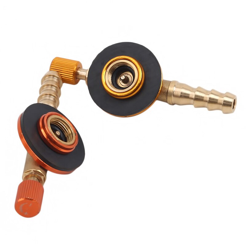 Acero inoxidable al aire libre estufa adaptador de válvula de estufa de Gas seguro de conmutación de carga adaptador de válvula inflable adaptador de válvula