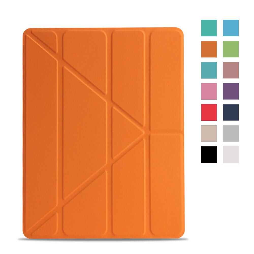 For ipad 9.7 Case Leather Silicone Soft Back Cover Case For ipad 6th Generation Case Smart Cover For ipad 9.7 Case: Orange