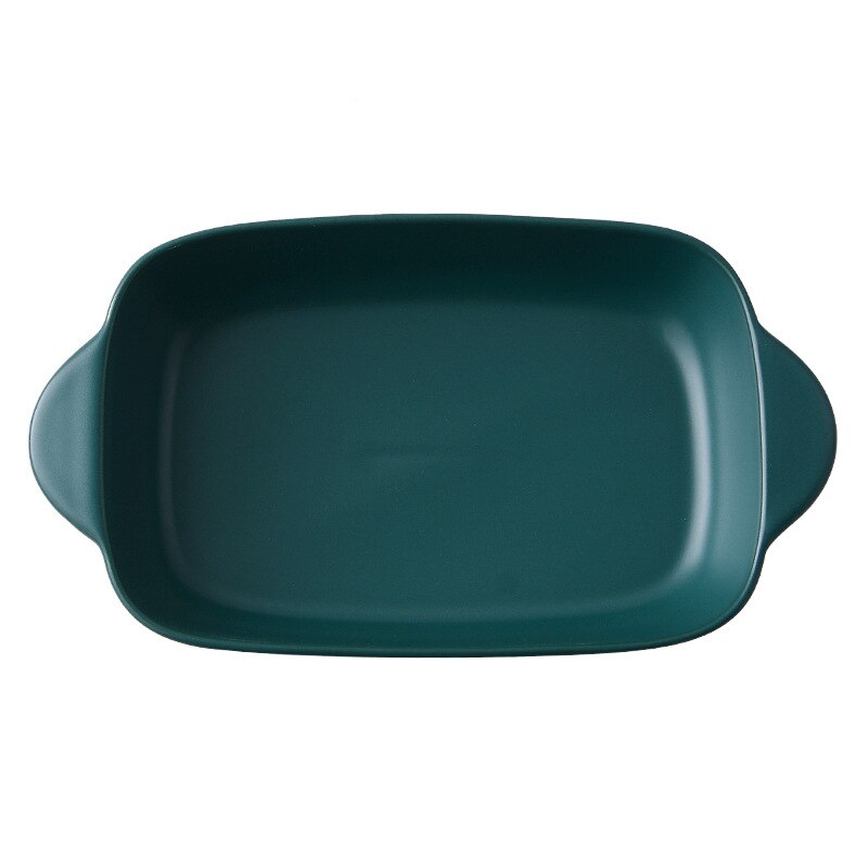 Moderne Kreative Keramik Geschirr Dual Griff Backen Gericht Mikrowelle Ofen Verfügbar Backen Platz Geschirr Gericht Backen Schüssel