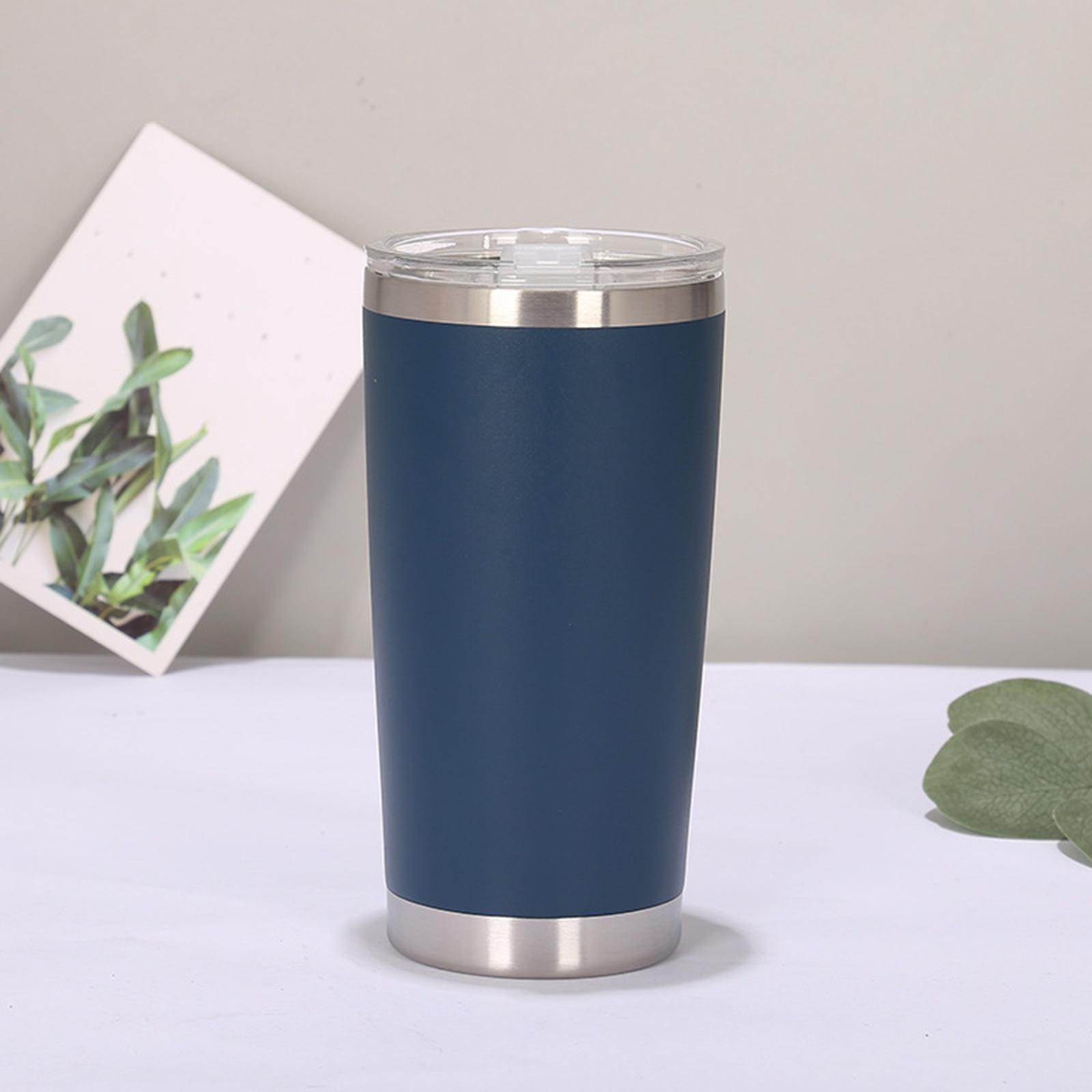 Vacuum Insulated Tumbler W/ Lid Water Coffee Cup Travel Mug for Outdoor: Navy Blue
