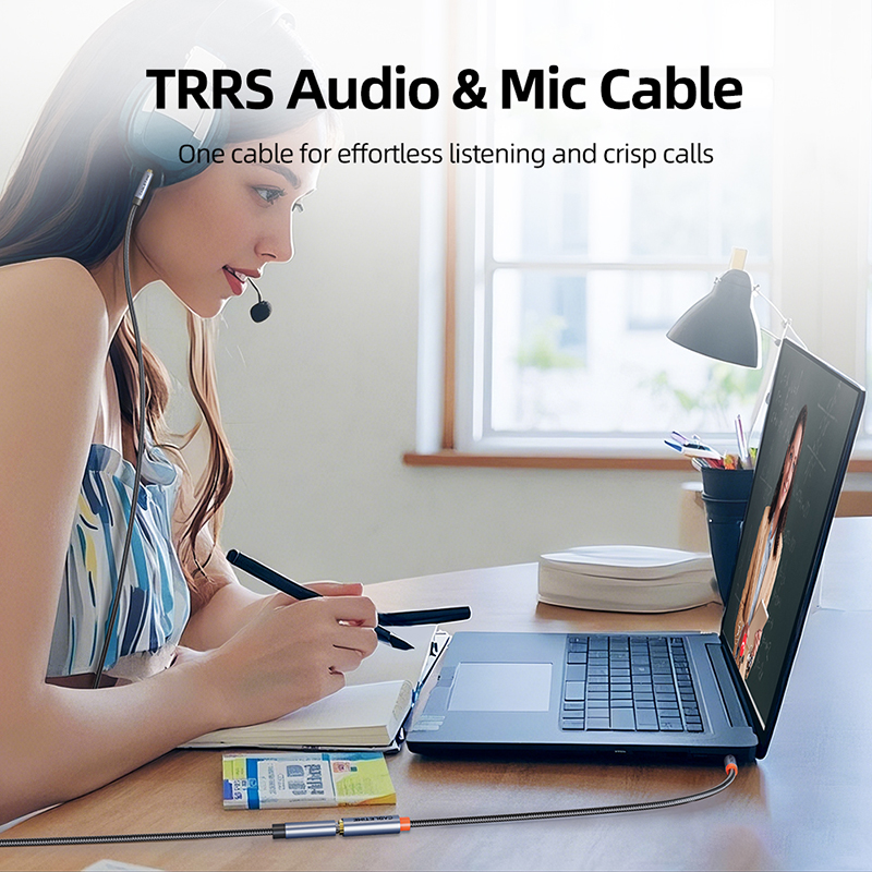 CABLETIME Cable auxiliar de 3,5 mm Cable de extensión Cable de micrófono de audio Cable conector HiFi de 3,5 mm para teléfono Altavoces de audio Auriculares