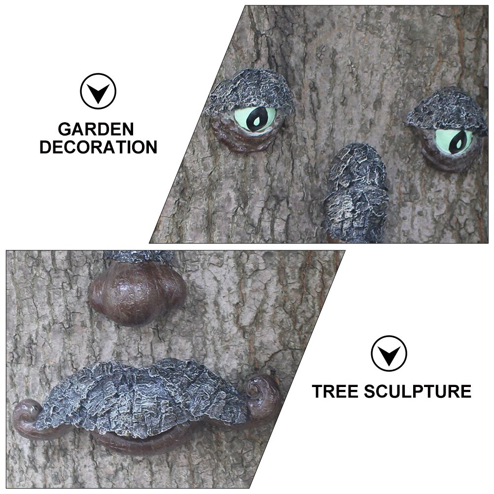 1 Set Van Oude Man Tree Hugger Tree Hugger Standbeelden Tuindecoratie Boom Sculptuur Boom Gezicht Decoratie Voor Tuin Yard