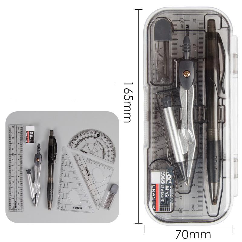 Stationery Set Ruler Compass Ruler Triangle Plate Protractor Multifunction Set For Students. Examination Drawing Surveying: 1
