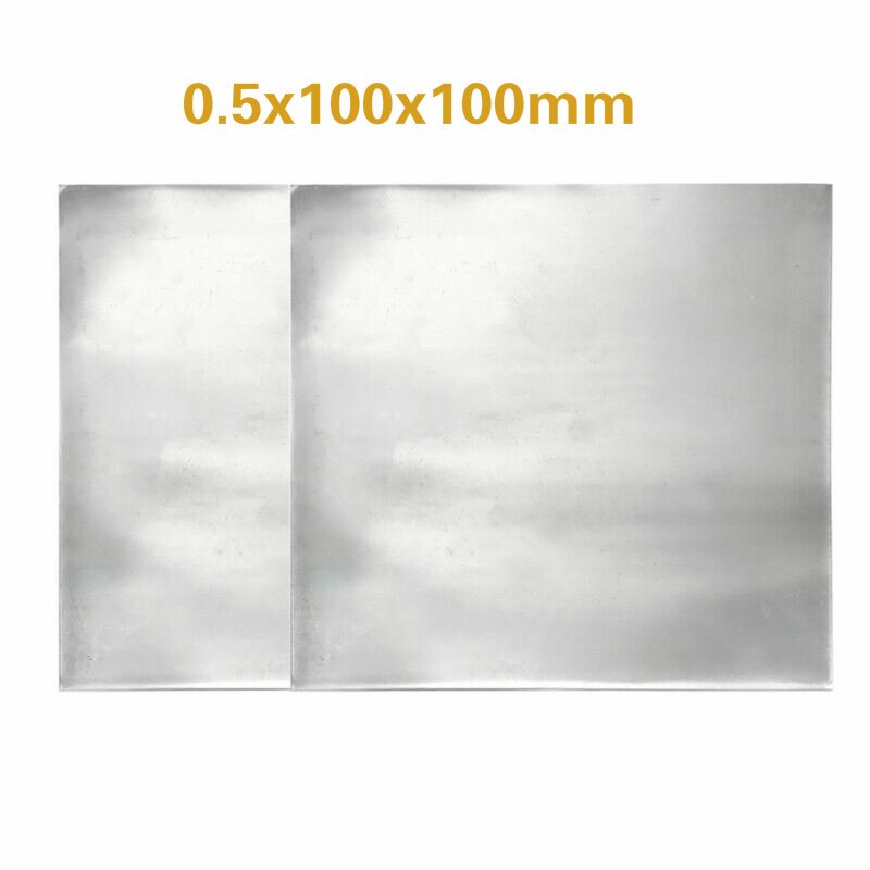 1Pcs Zinc Plate 99.9% Pure Zinc Zn Sheet Plate 100mmx100mmx0.5mm For Science Lab Accessories