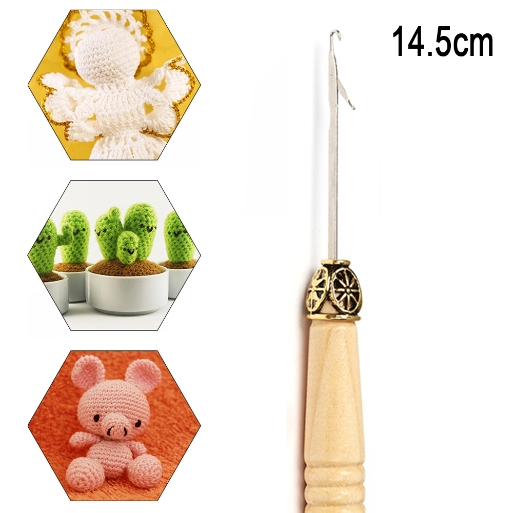 1 Steel Stitcher Sewing Awl Bags Hole Hook DIY Handmade Leather Craft Tool Plastic Handle Cone Needle Shoe Repair Needle: E-145mm