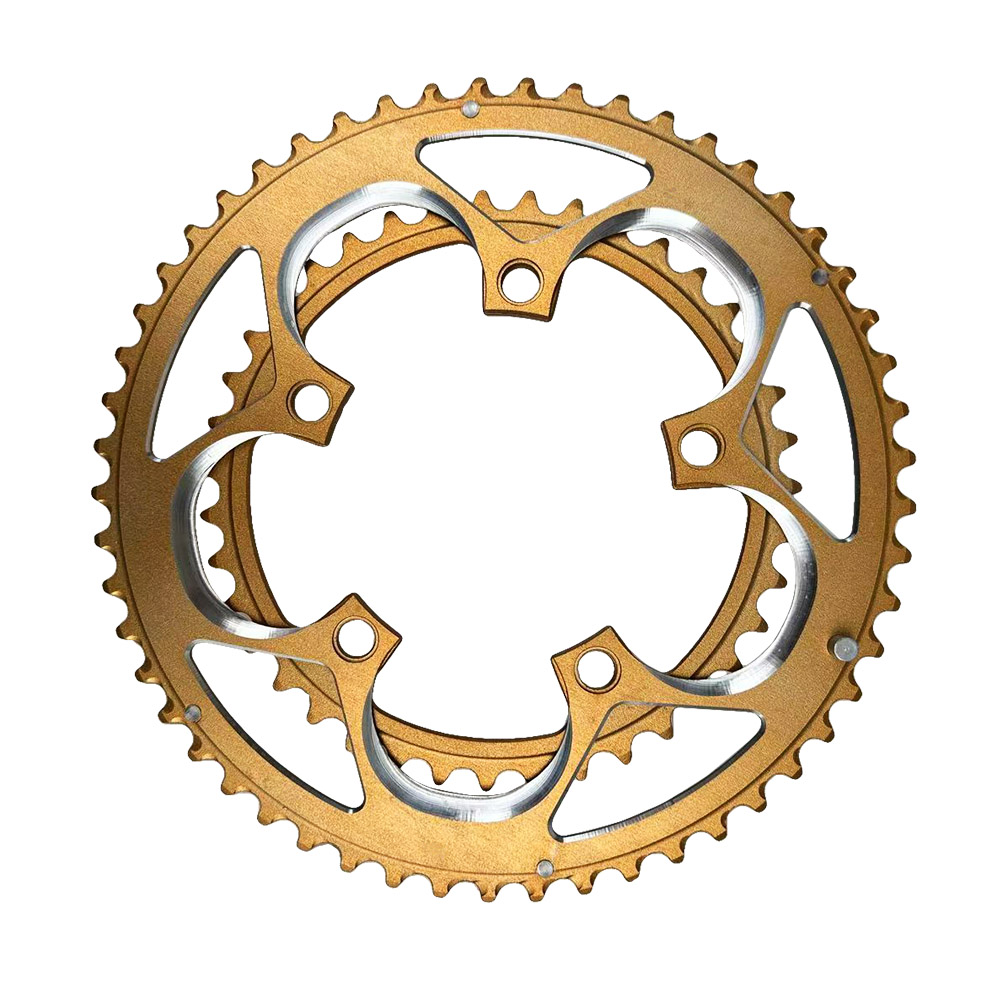 110BCD 50T 34T Ster voor SRAM FSA Kettingblad Road Fiets Kettingwiel 110mm Kroon Dubbel Kettingblad 9/10/11/12 S Tandwiel Fietsonderdelen: YELLOW