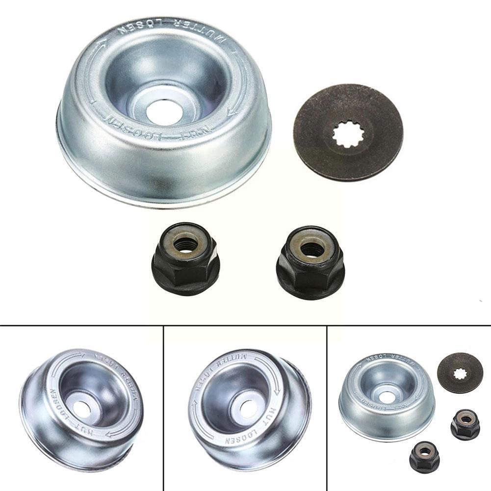 4PCS/Set Metal Blade Fixing Kit With 2 Sizes Of Nuts Replacement for STIHL Strimmer Brushcutter Adapter Nut E3I3