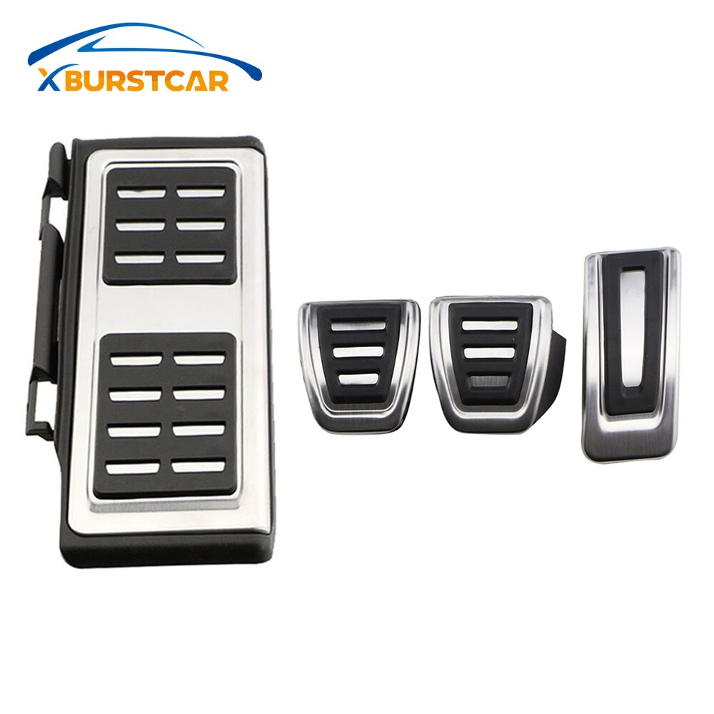For Volkswagen Vw Jetta MK7 7th Gen - LHD Stainless Steel Car Fuel Brake Pedal Cover Footrest Pedals Accessories