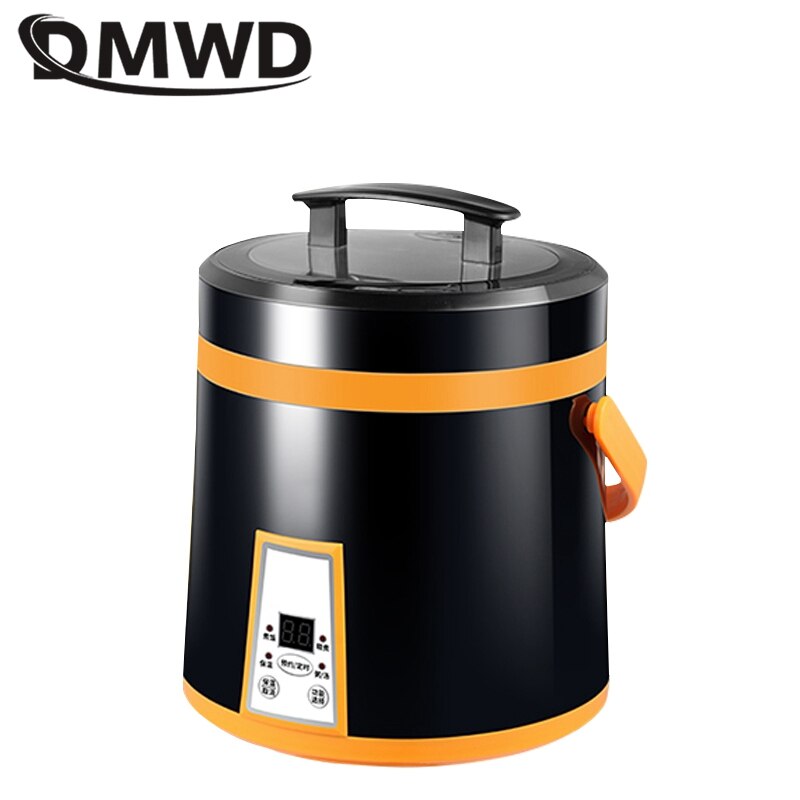 DMWD 1.6L Mini Electric Rice Cooker 110V Cake Breakfast Maker Hotpot Porridge Soup Pot Appointment Heat Preservation US Plug