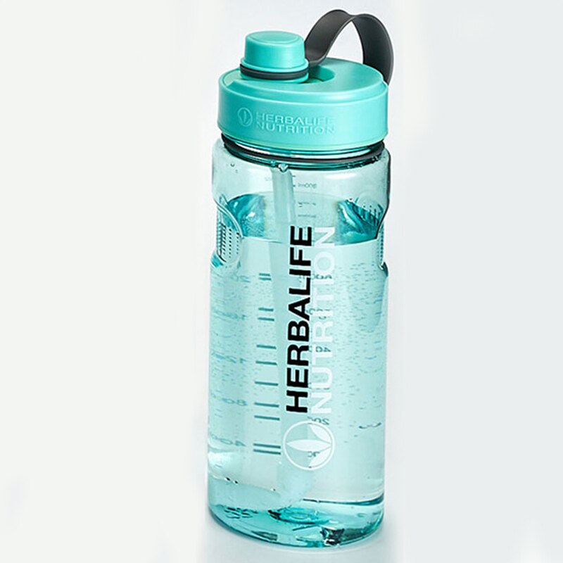 Outlet Pirce 600Ml/1000Ml Herbalife Voeding Plastic Sport Water Fles Met Stro: Blue1 1000ML