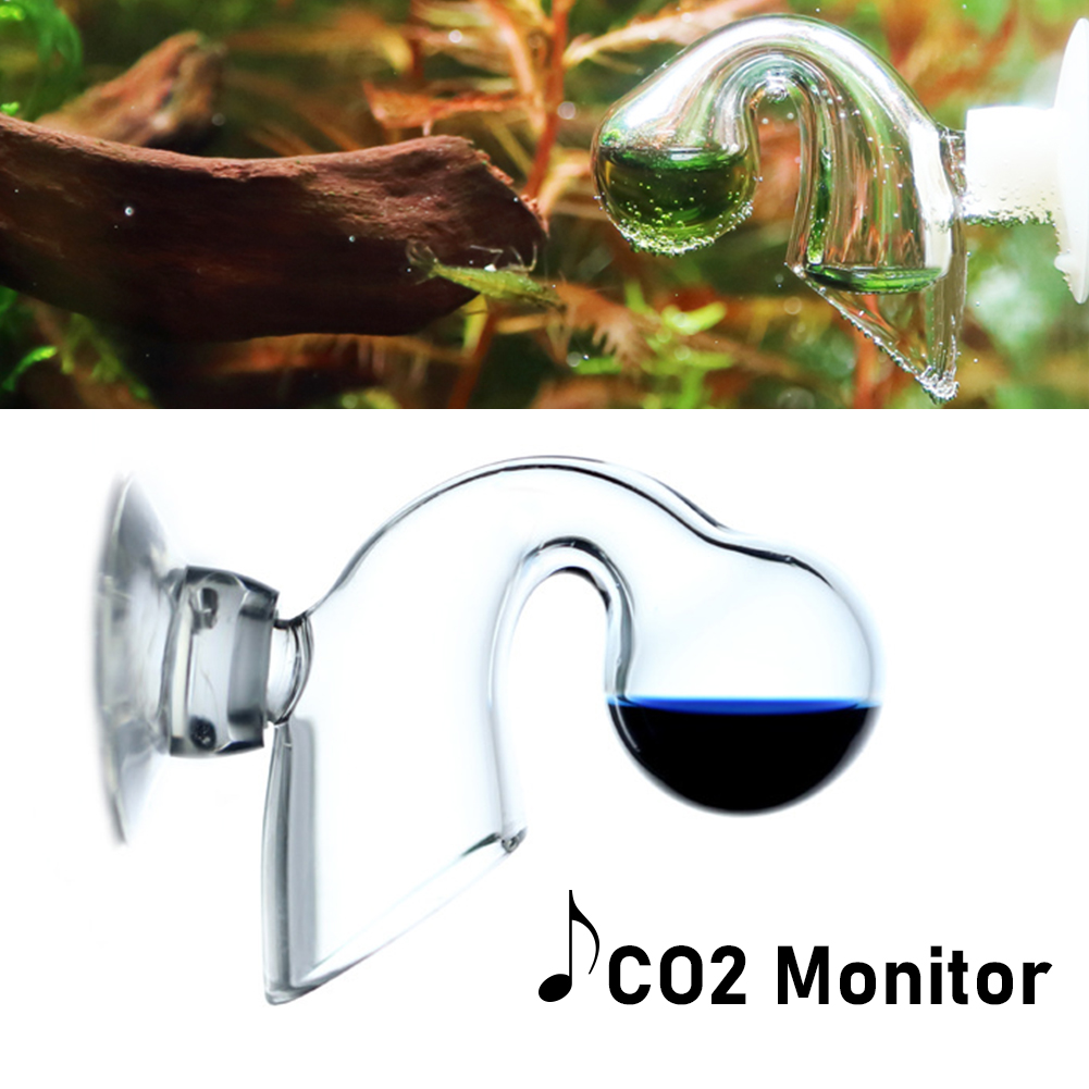 Aquarium CO2 Diffuse for DIY Fish Tank Glass Liquid Tester Monitor Checker PH Long Term Indicator CO2 System Concentration