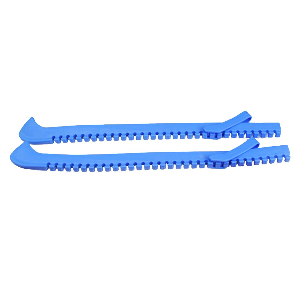 1 par de zapatos de patinaje protectores de cuchillas ajustables funda protectora de velocidad marco antideslizante equipo deportivo de hielo: Azul