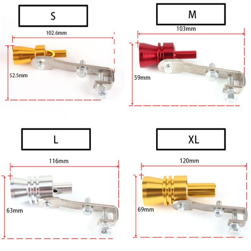Automobile modified turbo whistle exhaust pipe sound simulator tail throat whistle car accessories