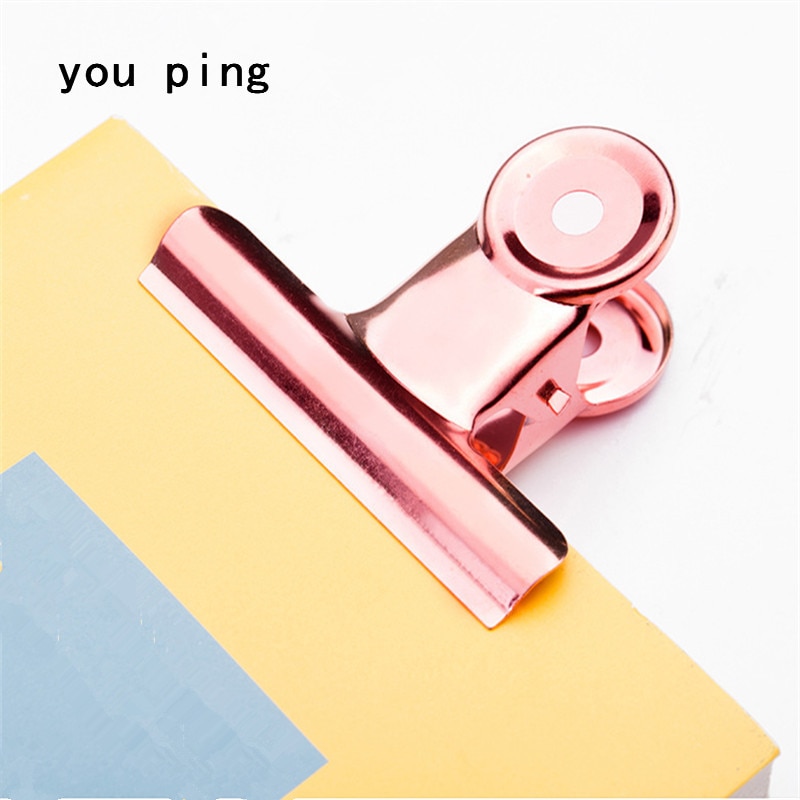 50mm 38mm 31mm 22mm Multicolor Round Metal Clamp Paper Bookmark Clips Memo Clip Student School Office Supplies